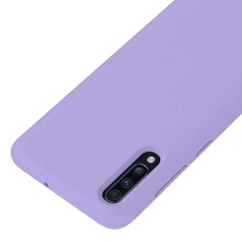 Hoesje voor Samsung Galaxy A70 Wit Zwart Siliconenvloeistof