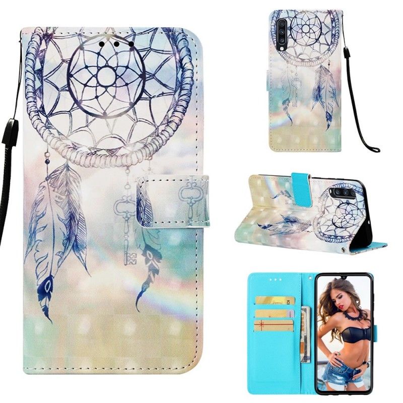 Leren Hoesje Samsung Galaxy A70 Pastel Dromenvanger