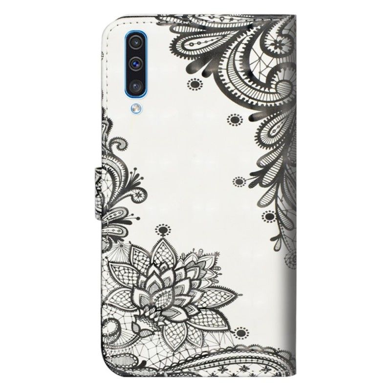 Leren Hoesje voor Samsung Galaxy A70 Chique Kant