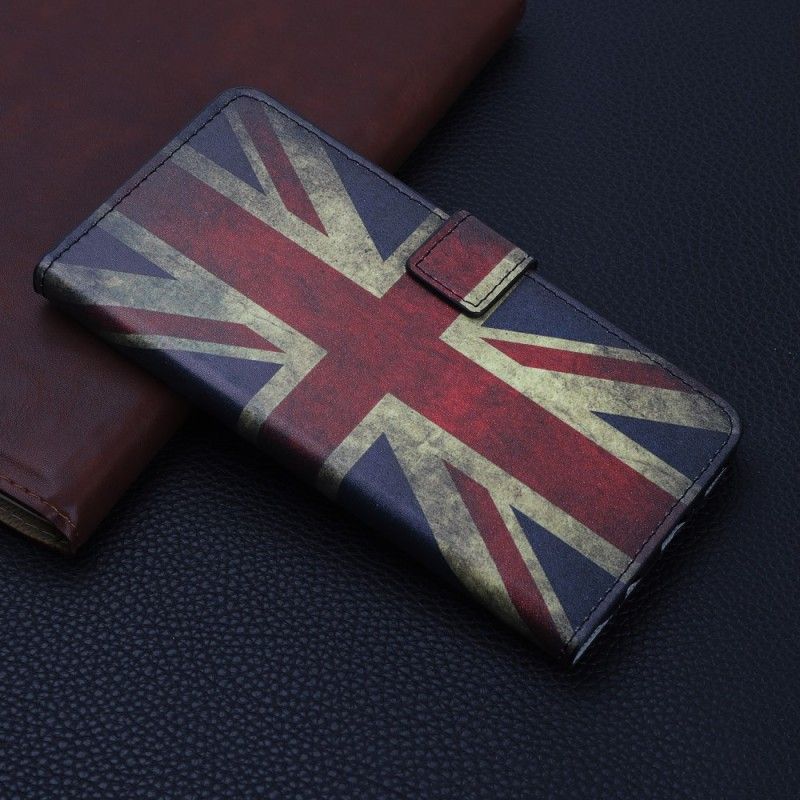Leren Hoesje voor Samsung Galaxy A70 Engelse Vlag