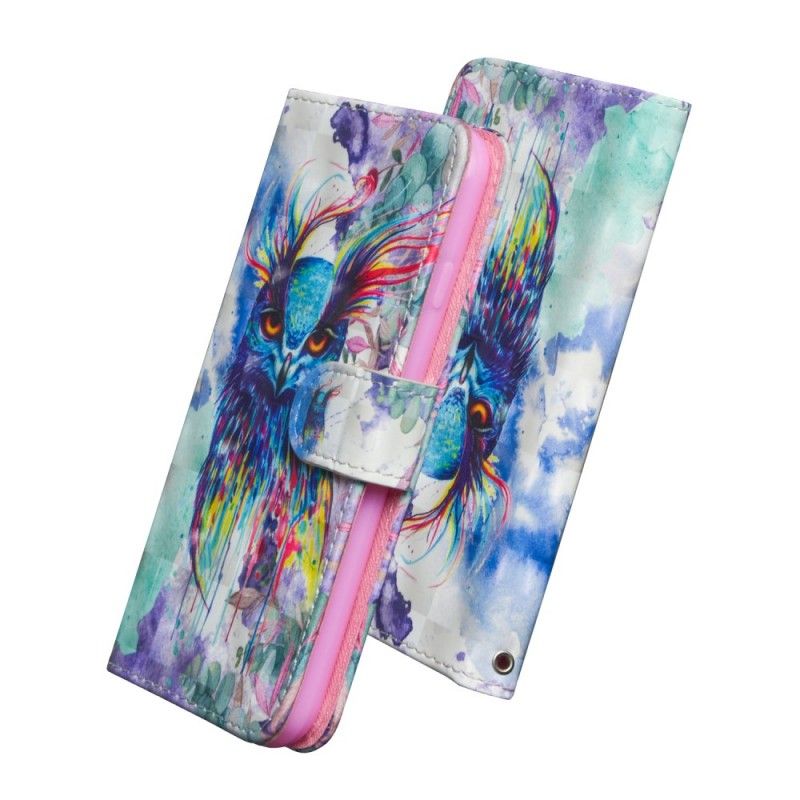 Leren Hoesje voor Sony Xperia 10 Plus Aquarel Vogel