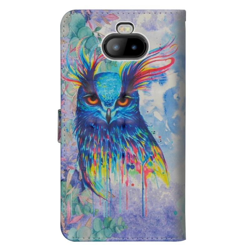 Leren Hoesje voor Sony Xperia 10 Plus Aquarel Vogel