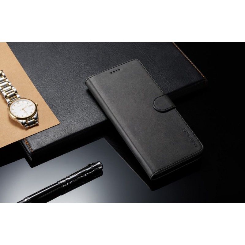 Bescherming Hoesje Samsung Galaxy Note 9 Grijs Zwart Lc.Imeeke Leereffect