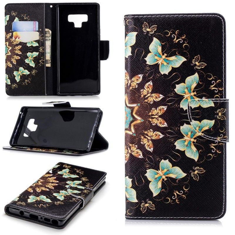 Bescherming Hoesje Samsung Galaxy Note 9 Telefoonhoesje Vlindermandala