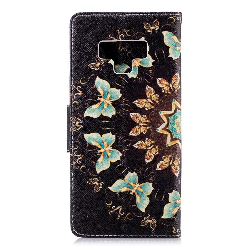 Bescherming Hoesje Samsung Galaxy Note 9 Telefoonhoesje Vlindermandala