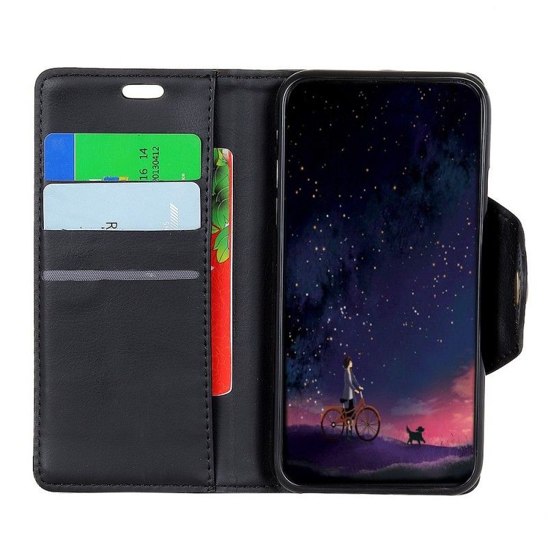 Cover Folio-hoesje Samsung Galaxy Note 9 Wit Telefoonhoesje Knoop Imitatieleer