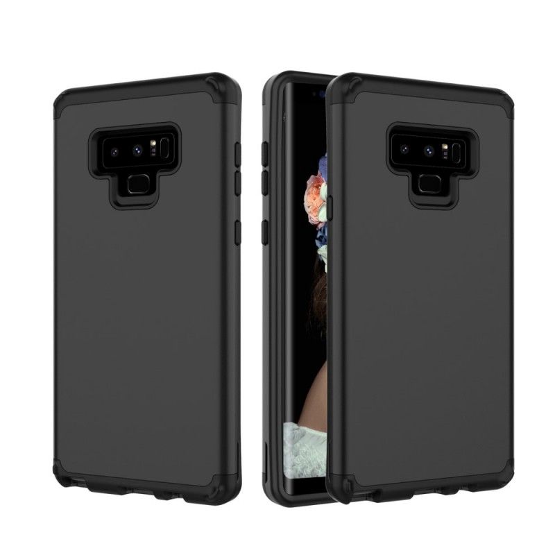 Cover Hoesje Samsung Galaxy Note 9 Roségoud Zwart Telefoonhoesje Premium Afneembaar