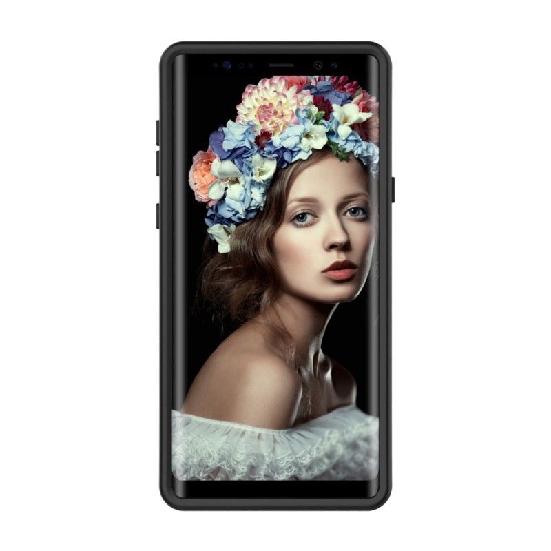 Cover Hoesje Samsung Galaxy Note 9 Roségoud Zwart Telefoonhoesje Premium Afneembaar