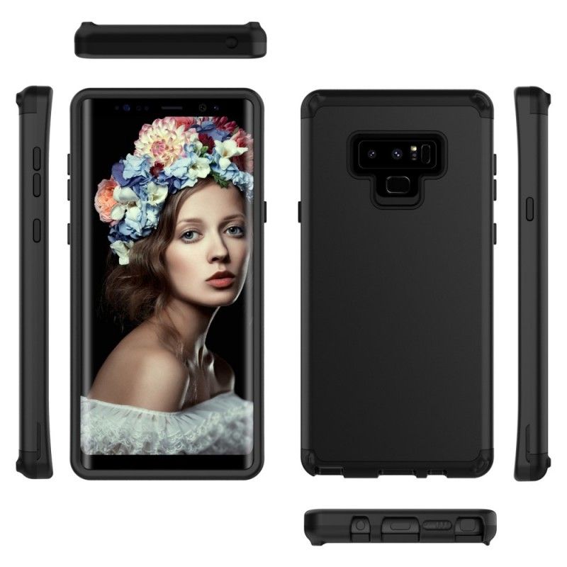 Cover Hoesje Samsung Galaxy Note 9 Roségoud Zwart Telefoonhoesje Premium Afneembaar