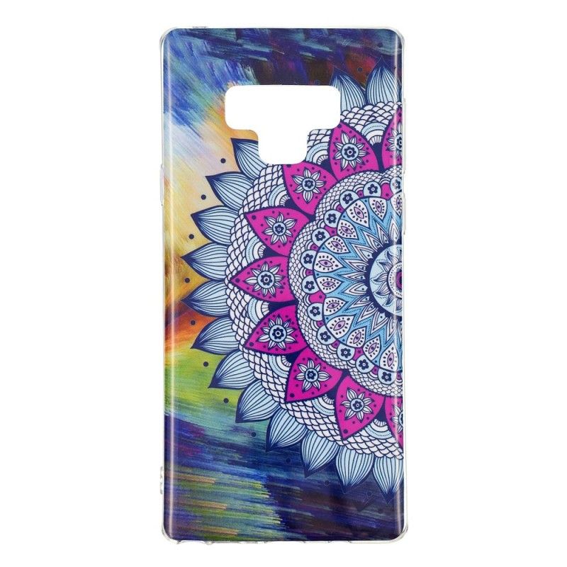 Hoesje Samsung Galaxy Note 9 Fluorescerende Mandala-Uil