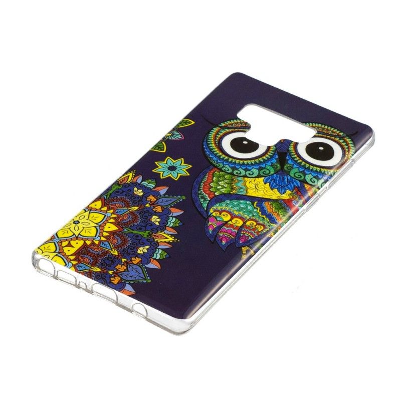 Hoesje voor Samsung Galaxy Note 9 Fluorescerende Mandala-Uil