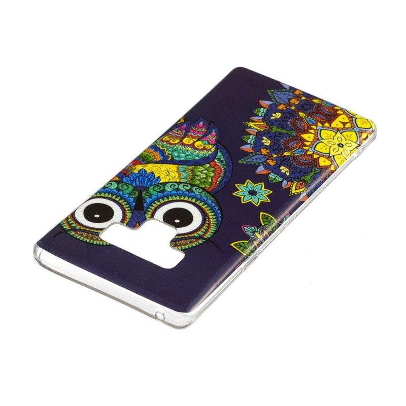 Hoesje voor Samsung Galaxy Note 9 Fluorescerende Mandala-Uil