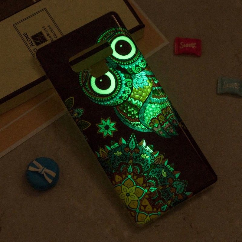 Hoesje voor Samsung Galaxy Note 9 Fluorescerende Mandala-Uil