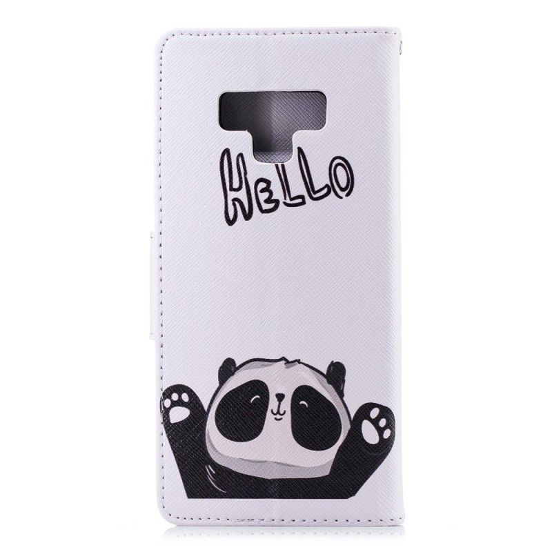 Leren Hoesje Samsung Galaxy Note 9 Hallo Panda