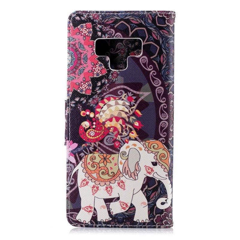 Leren Hoesje voor Samsung Galaxy Note 9 Etnische Olifantenmandala