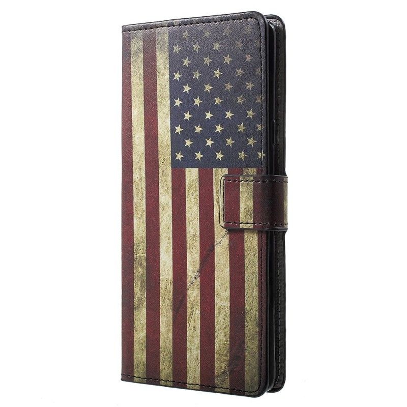 Leren Hoesje voor Samsung Galaxy Note 9 Usa Vlag