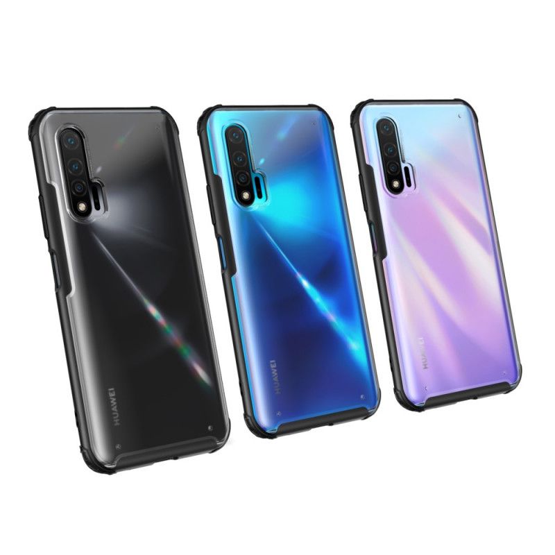 Hoesje Huawei Nova 6 Wit Zwart Anti-Vingerafdruk