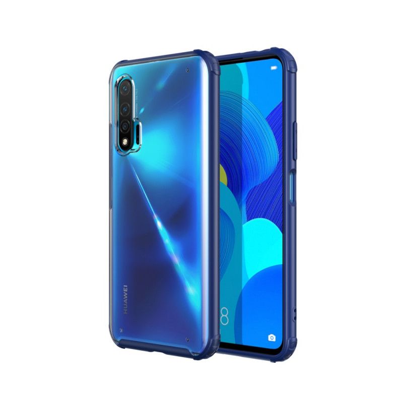 Hoesje Huawei Nova 6 Wit Zwart Anti-Vingerafdruk