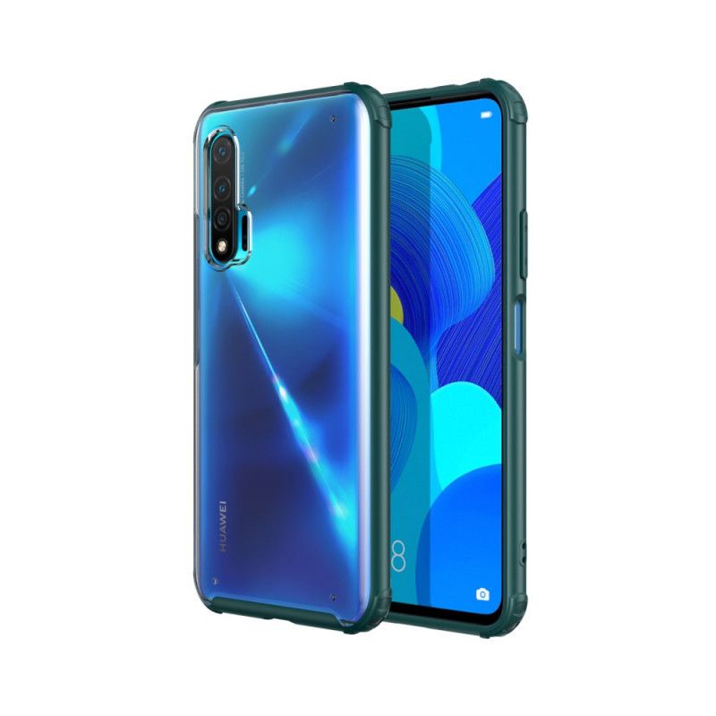 Hoesje Huawei Nova 6 Wit Zwart Anti-Vingerafdruk