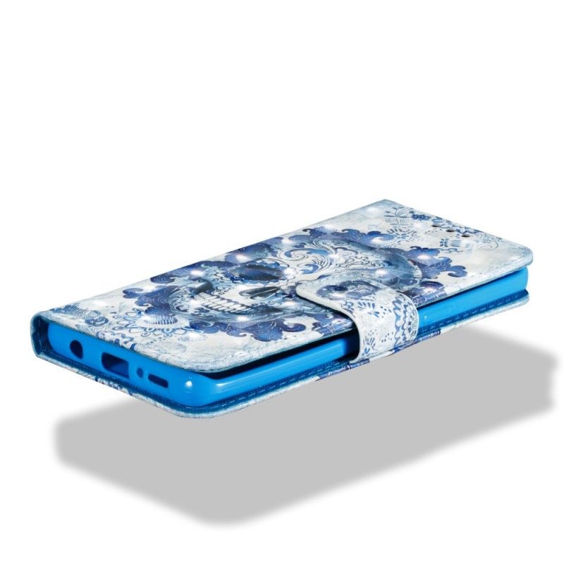 Bescherming Hoesje Samsung Galaxy S9 Telefoonhoesje Blauwe Schedel