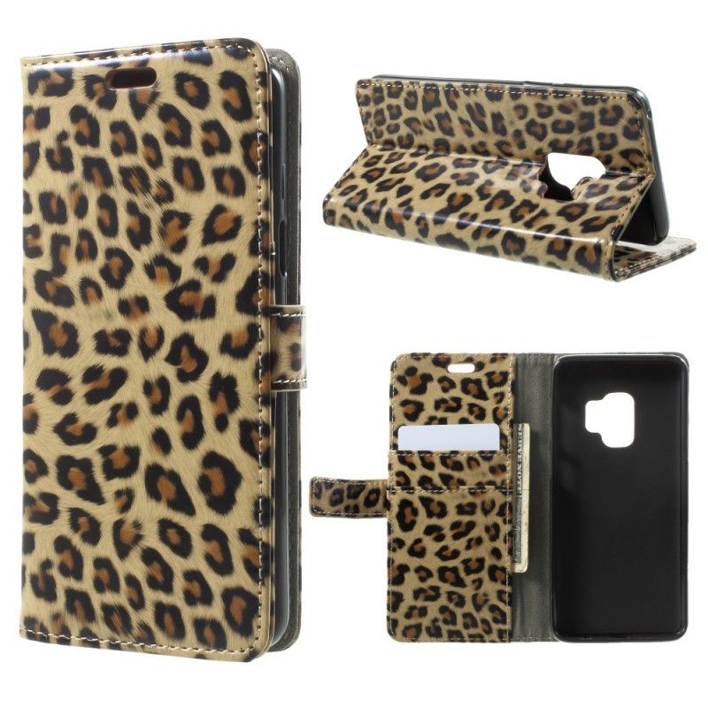 Cover Folio-hoesje Samsung Galaxy S9 Telefoonhoesje Luipaard