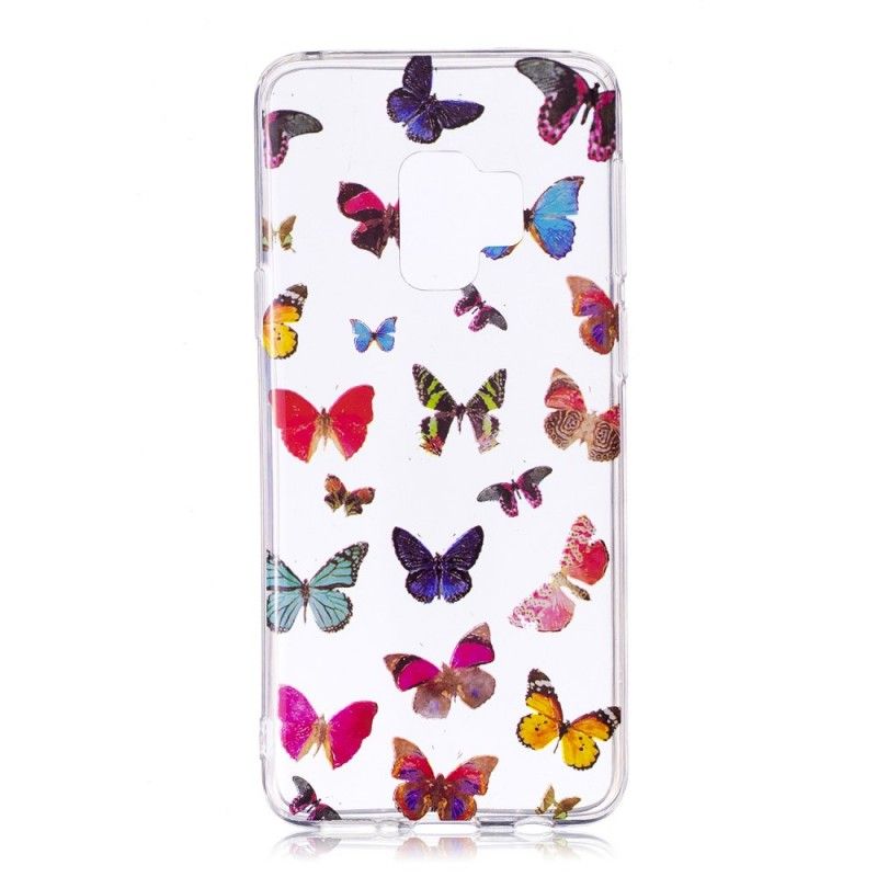 Cover Hoesje Samsung Galaxy S9 Telefoonhoesje Gekleurde Vlinders