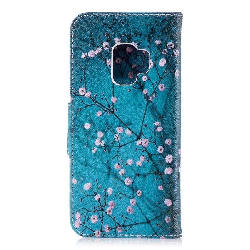 Flip Case Leren Samsung Galaxy S9 Bloeiende Boom