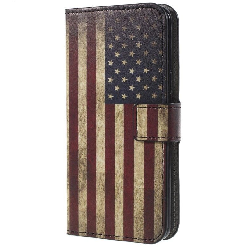 Flip Case Leren Samsung Galaxy S9 Usa Vlag