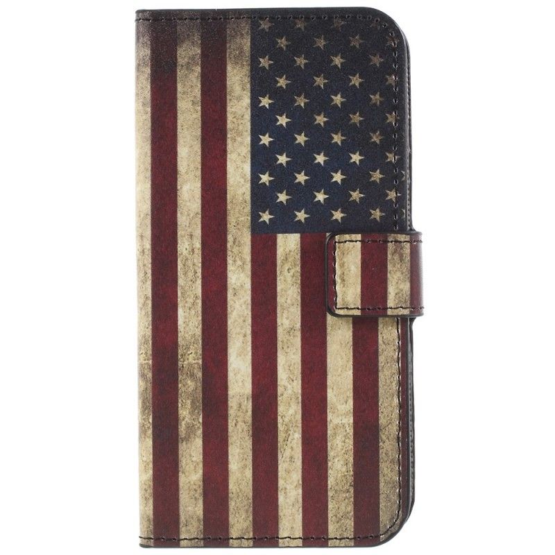 Flip Case Leren Samsung Galaxy S9 Usa Vlag