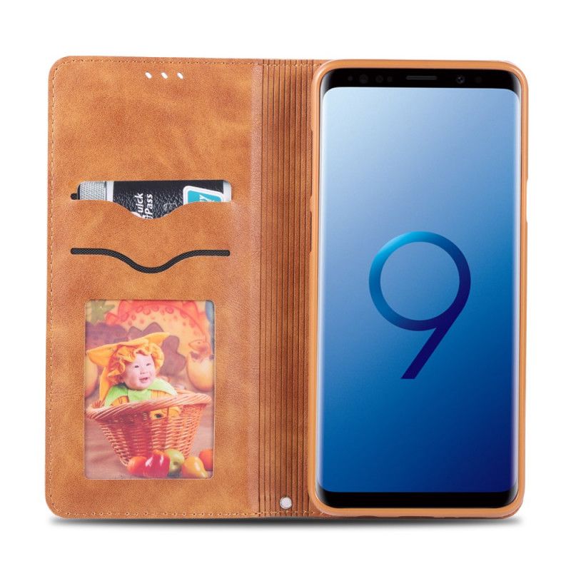 Folio-hoesje Samsung Galaxy S9 Rood Zwart Retro Azns