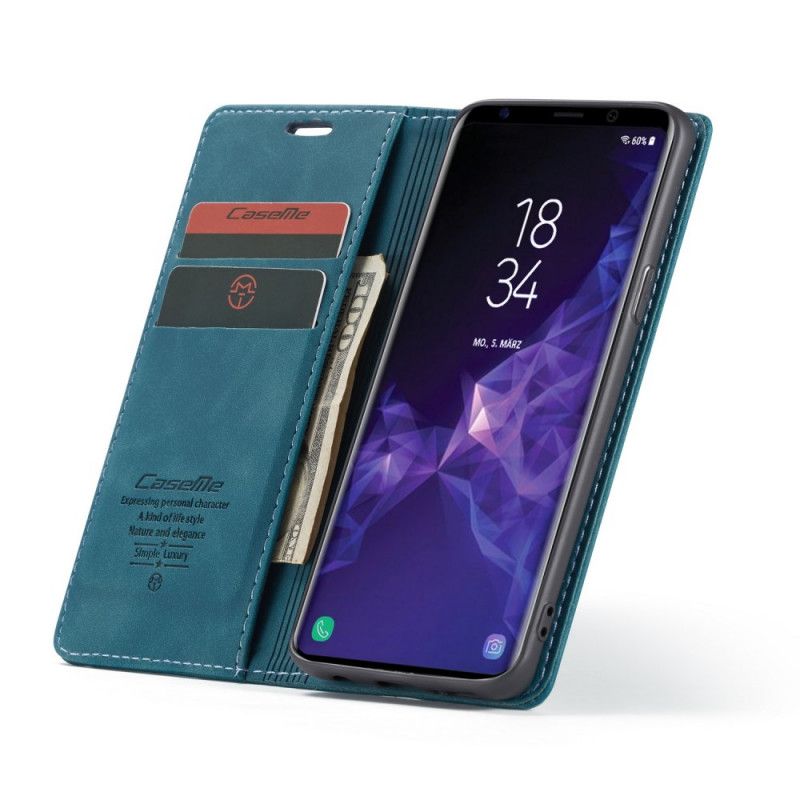 Folio-hoesje voor Samsung Galaxy S9 Bruin Zwart Tas Van Imitatieleer