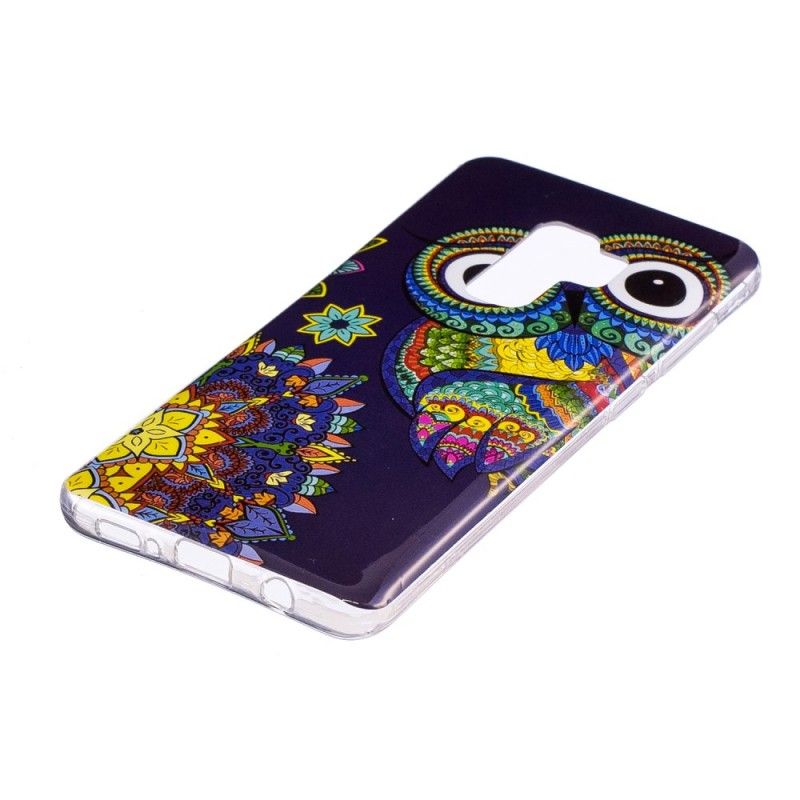 Hoesje Samsung Galaxy S9 Telefoonhoesje Fluorescerende Mandala-Uil