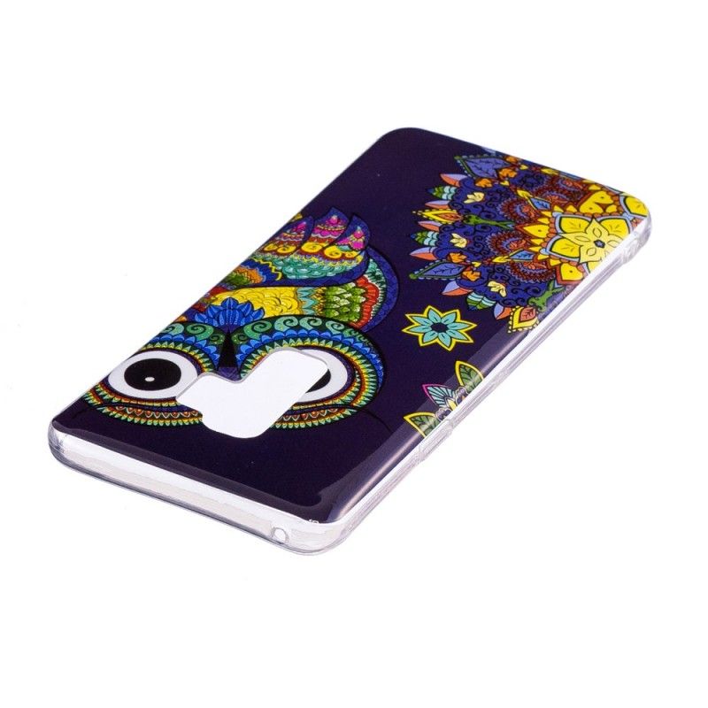 Hoesje Samsung Galaxy S9 Telefoonhoesje Fluorescerende Mandala-Uil