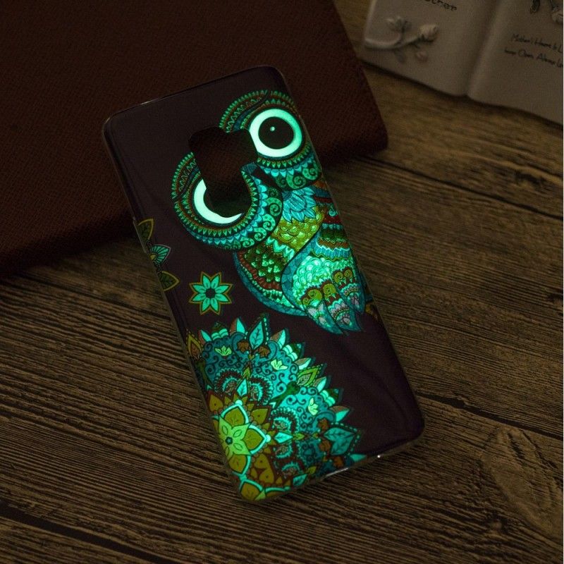 Hoesje Samsung Galaxy S9 Telefoonhoesje Fluorescerende Mandala-Uil