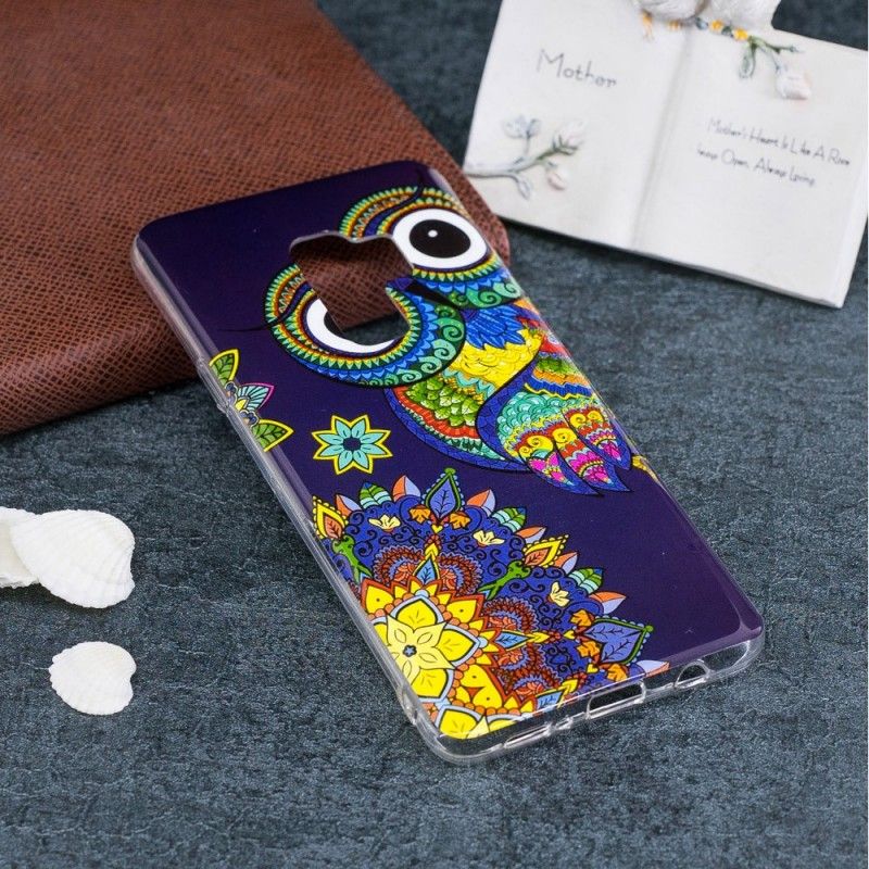 Hoesje Samsung Galaxy S9 Telefoonhoesje Fluorescerende Mandala-Uil