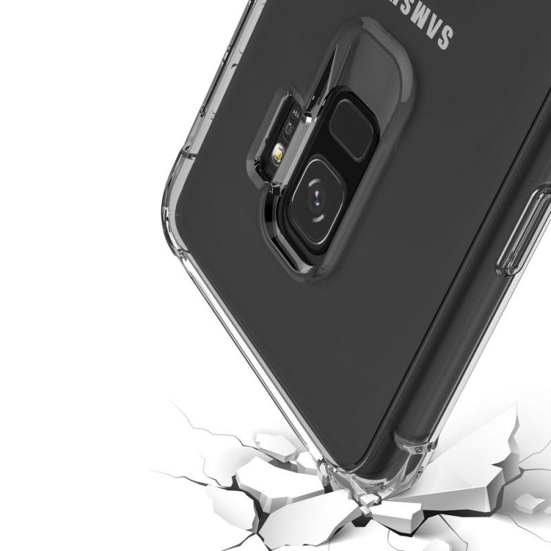 Hoesje Samsung Galaxy S9 Transparant Zwart Transparante Leeu Beschermkussens