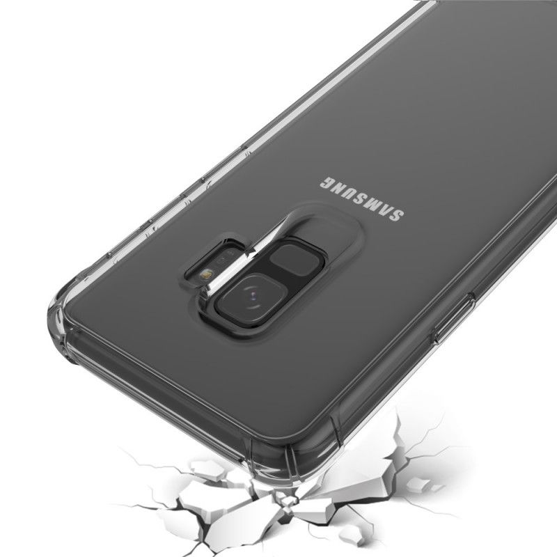 Hoesje Samsung Galaxy S9 Transparant Zwart Transparante Leeu Beschermkussens