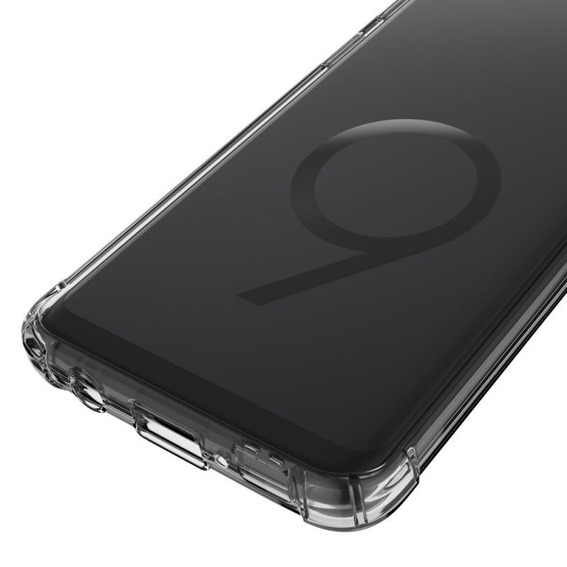 Hoesje Samsung Galaxy S9 Transparant Zwart Transparante Leeu Beschermkussens