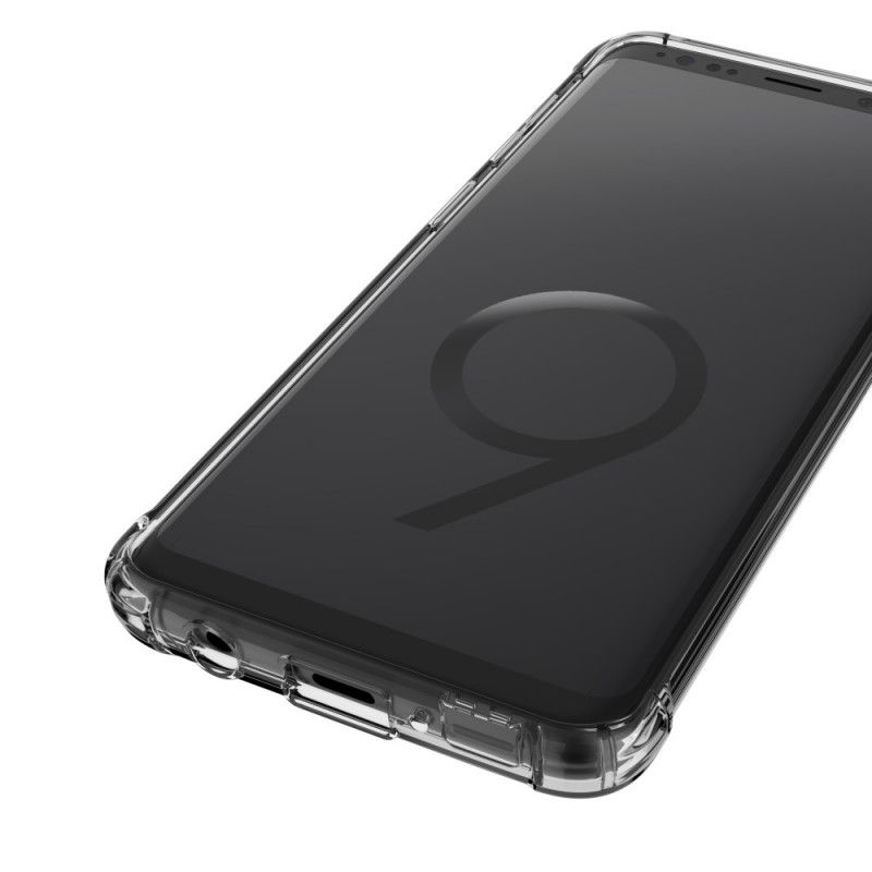 Hoesje Samsung Galaxy S9 Transparant Zwart Transparante Leeu Beschermkussens