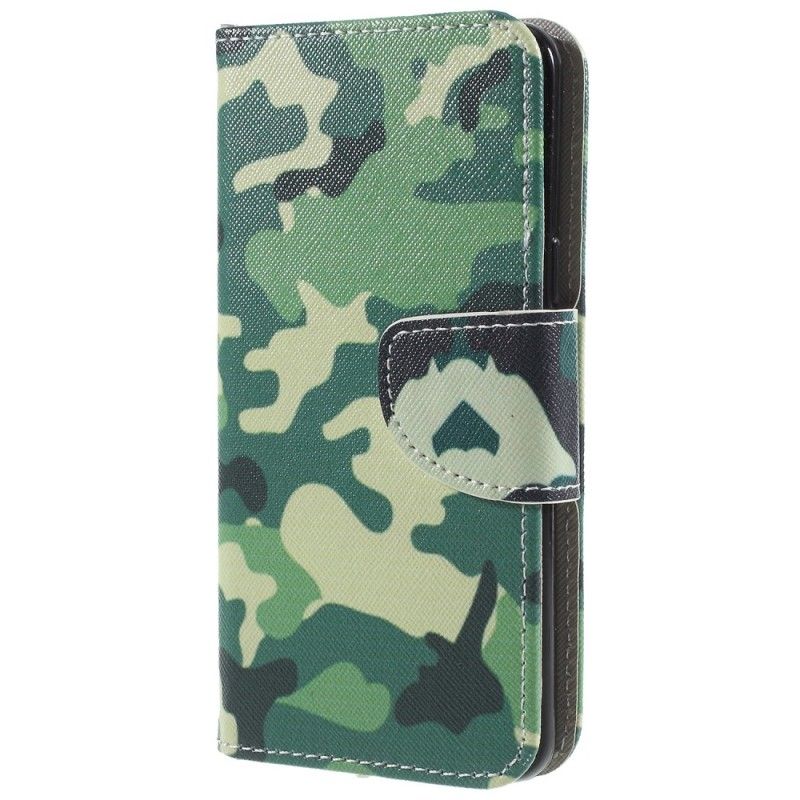 Leren Hoesje Samsung Galaxy S9 Militaire Camouflage