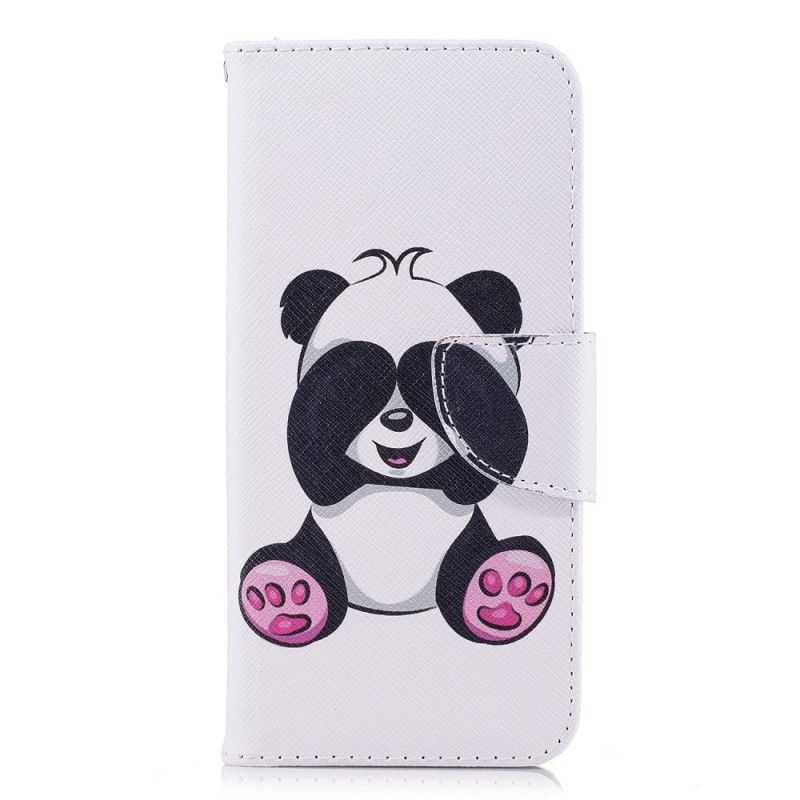 Leren Hoesje voor Samsung Galaxy S9 Leuke Panda