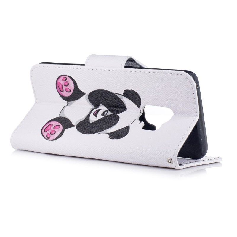 Leren Hoesje voor Samsung Galaxy S9 Leuke Panda