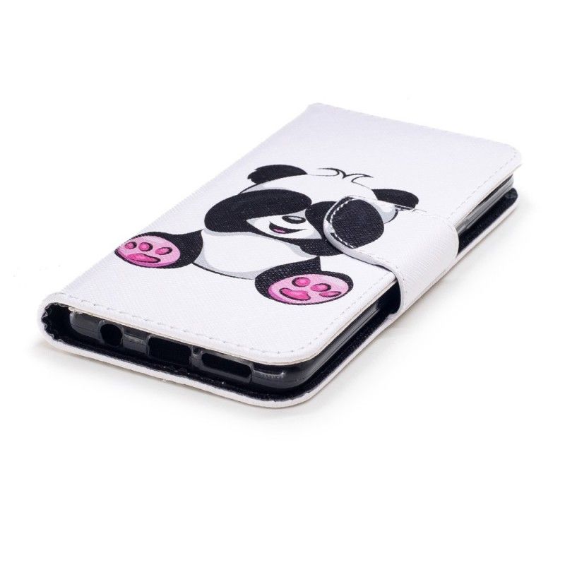 Leren Hoesje voor Samsung Galaxy S9 Leuke Panda