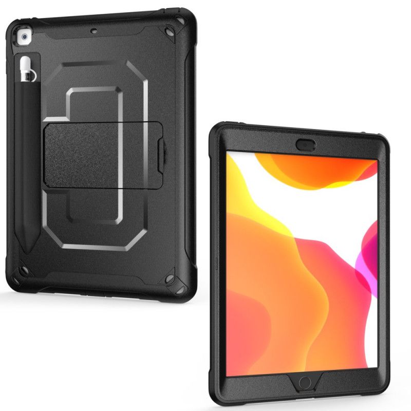 Case Hoesje iPad 10.2" (2019) (2020) Wit Zwart Telefoonhoesje Ultrabestendige Potloodhouder