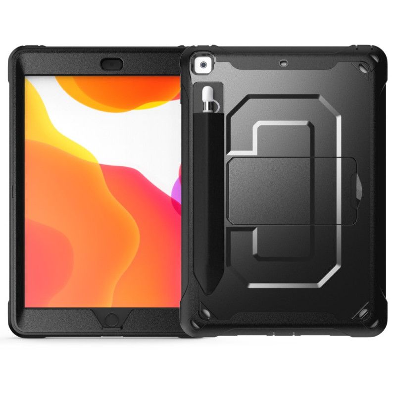 Case Hoesje iPad 10.2" (2019) (2020) Wit Zwart Telefoonhoesje Ultrabestendige Potloodhouder