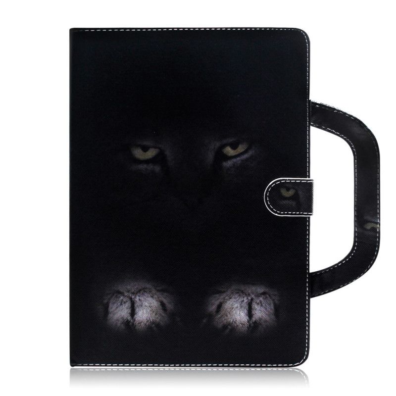 Cover Folio-hoesje iPad 10.2" (2019) (2020) Telefoonhoesje Kattenogen Met Handvat