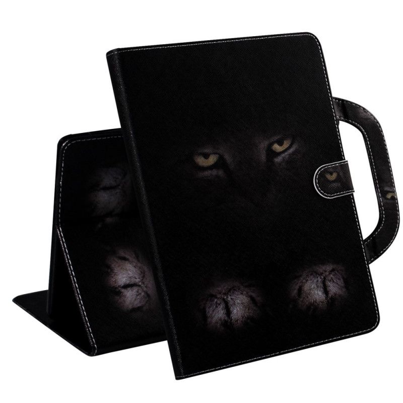 Cover Folio-hoesje iPad 10.2" (2019) (2020) Telefoonhoesje Kattenogen Met Handvat