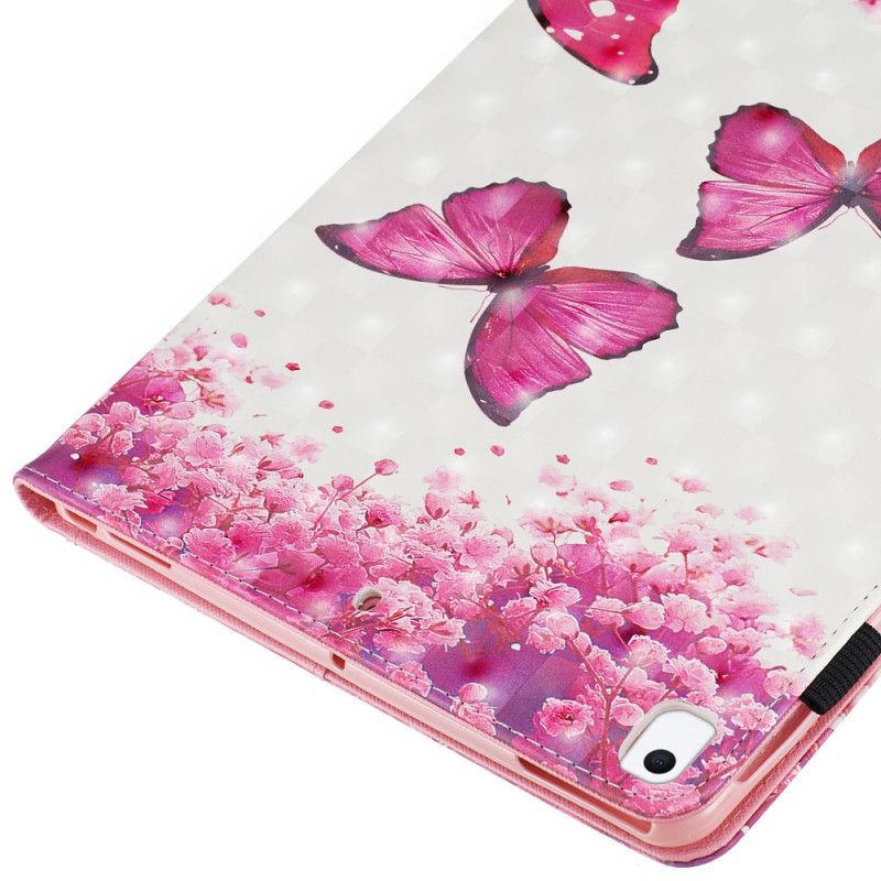 Cover Folio-hoesje iPad 10.2" (2019) (2020) Telefoonhoesje Rode Vlinders