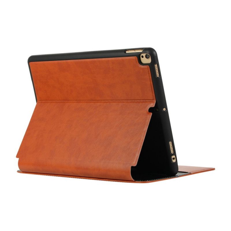 Cover iPad 10.2" (2019) (2020) Grijs Zwart Luxe Leereffect