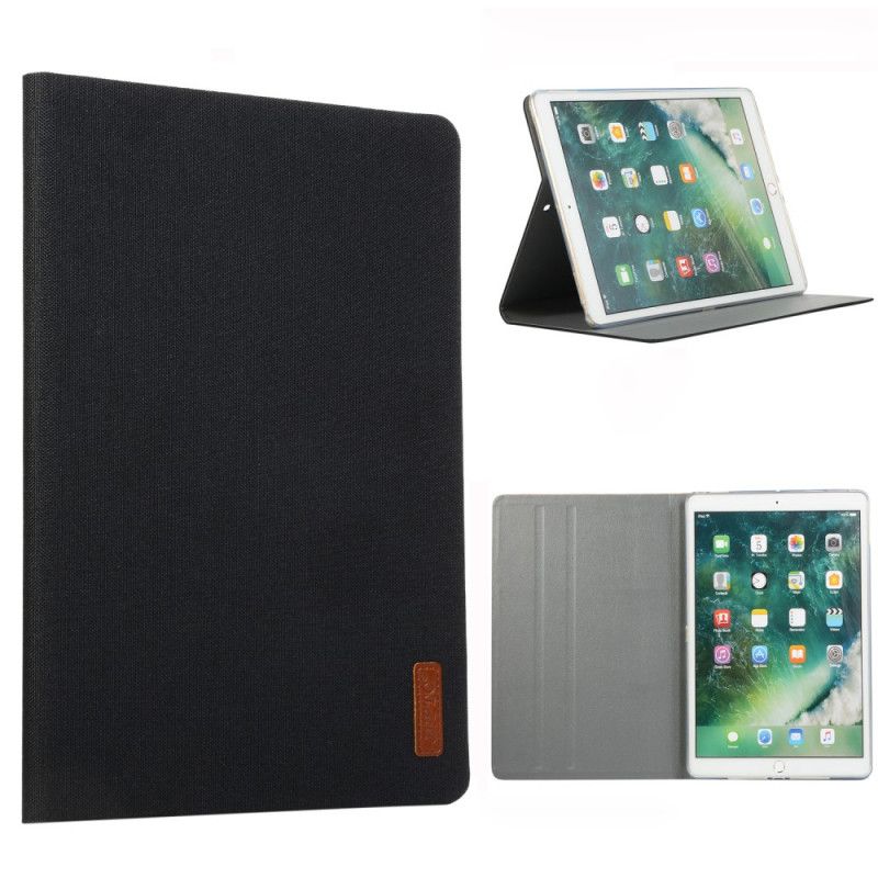 Cover iPad 10.2" (2019) (2020) Grijs Zwart Stofeffect